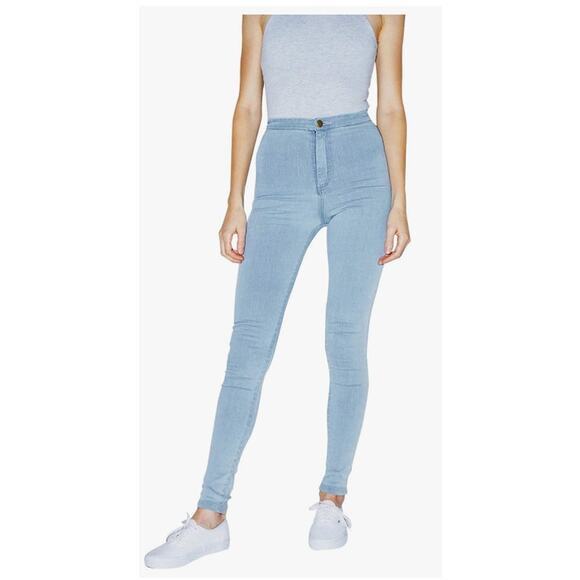 American Apparel Ladies Easy Jeans Light Wash Size L - Picture 1 of 6